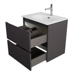 BelBagno Тумба с раковиной Uno mini 50 подвесная Темно-Серый матовый с раковиной BB-8099-3-50