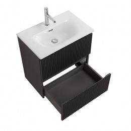 BelBagno Тумба с раковиной Uno mini 50 подвесная Темно-Серый матовый с раковиной BB-8099-3-50