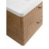 BelBagno Тумба с раковиной Due 80 подвесная Rovere Nature ручки Матовый тёмный никель