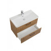 BelBagno Тумба с раковиной Due 80 подвесная Rovere Nature ручки Матовый тёмный никель