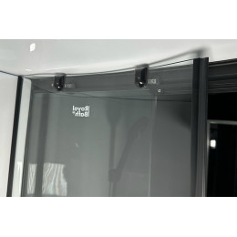 Royal Bath Душевая кабина Practic RB 90HK1-T-BL 90x90 стекло прозрачное профиль черный матовый