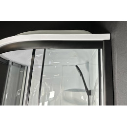 Royal Bath Душевая кабина Practic RB 90HK1-T-BL 90x90 стекло прозрачное профиль черный матовый