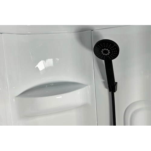 Royal Bath Душевая кабина Practic RB 90HK1-T-BL 90x90 стекло прозрачное профиль черный матовый