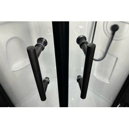 Royal Bath Душевая кабина Practic RB 90HK1-T-BL 90x90 стекло прозрачное профиль черный матовый