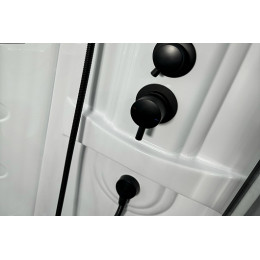 Royal Bath Душевая кабина Practic RB 90HK1-T-BL 90x90 стекло прозрачное профиль черный матовый