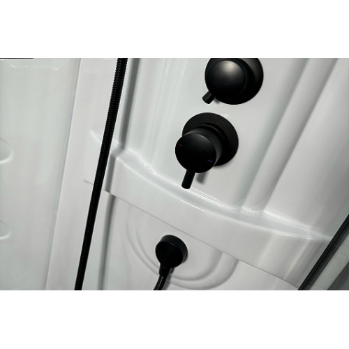 Royal Bath Душевая кабина Practic RB 90HK1-T-BL 90x90 стекло прозрачное профиль черный матовый
