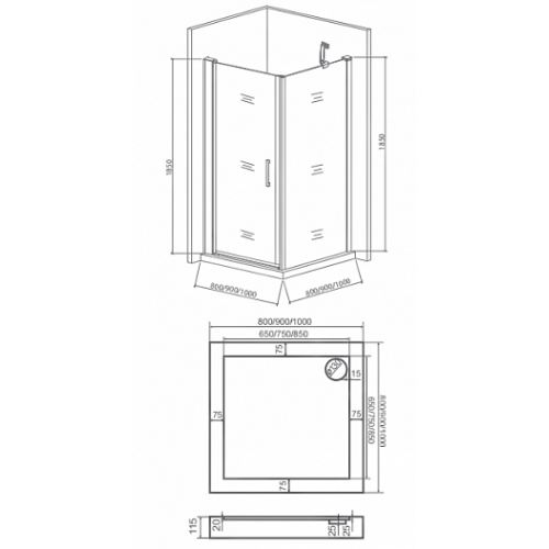 Good Door Душевой уголок PANDORA CR-90-C-CH