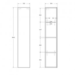 BelBagno Шкаф подвесной KRAFT 33/160 Bianco Opaco
