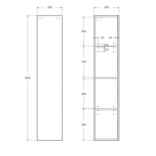 BelBagno Шкаф подвесной KRAFT 33/160 Bianco Opaco