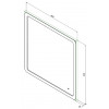 Зеркало Aquanet Ирис 80 см 326445 с подсветкой LED