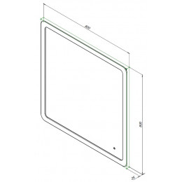 Зеркало Aquanet Ирис 80 см 326445 с подсветкой LED