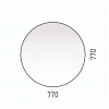 Зеркало Corozo Окко 77 см SD-00001359 белое