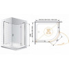 Cezares Душевой уголок BERGAMO-W-RH-1-120/100-ARCO-C-Cr-R-IV