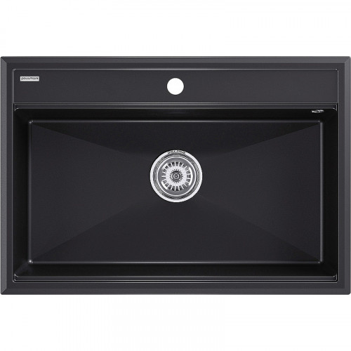 Мойка для кухни Paulmark StepIA PM117551-BLM 75x51 черный металлик