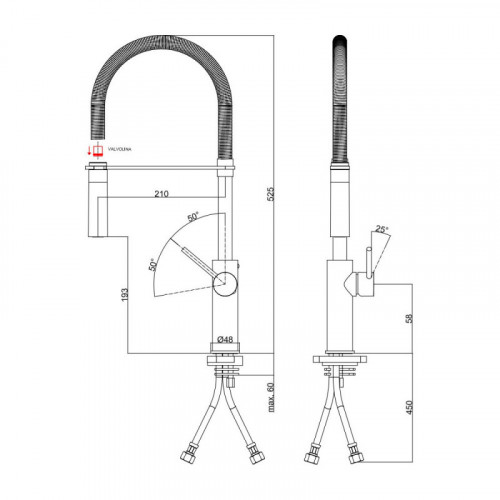 Смеситель для кухни Paffoni Light LIG179HGNO 273317 золото