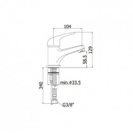 Смеситель для раковины Paffoni Apollo APM071CR хром