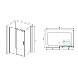 Душевой уголок RGW TO-44 02074480-11 180x100x195 см дверь раздвижная стекло прозрачное хром