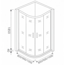 Good Door Душевой уголок LATTE R-80-C-WE