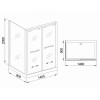 Royal Bath Душевой уголок RB-L-2011 1400x900x2000 R
