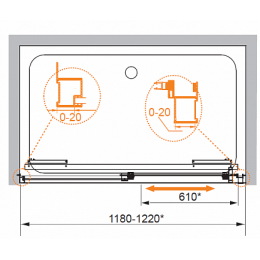 Cezares Душевая дверь в нишу LUX-SOFT-W-BF-1-120-C-Cr-IV