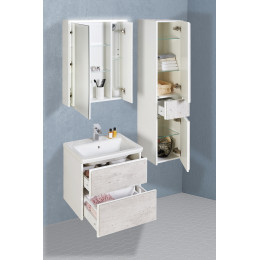Зеркальный шкаф Roca Ronda 60см, ZRU9303007 белый матовый/бетон, с подсветкой