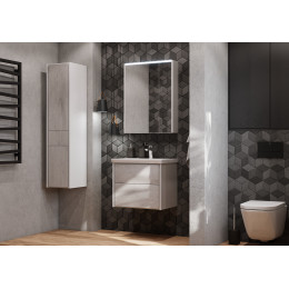 Зеркальный шкаф Roca Ronda 60см, ZRU9303007 белый матовый/бетон, с подсветкой