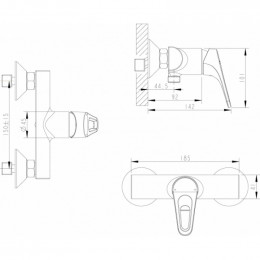 Смеситель для душа Bravat Drop-D F948162C-01