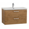 BelBagno Тумба с раковиной Due 80 подвесная Rovere Nature ручки Белые