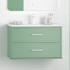 Brevita Тумба с раковиной Verde 90 подвесная зеленая