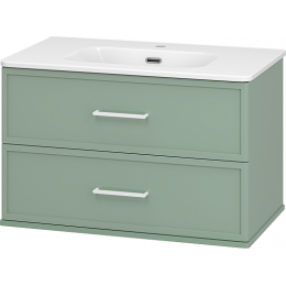 Brevita Тумба с раковиной Verde 90 подвесная зеленая