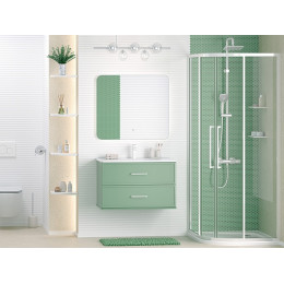 Brevita Тумба с раковиной Verde 90 подвесная зеленая