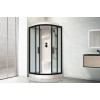 Royal Bath Душевая кабина HK RB 100HK6-WC-BL 100x100 стекло матовое профиль черный матовый