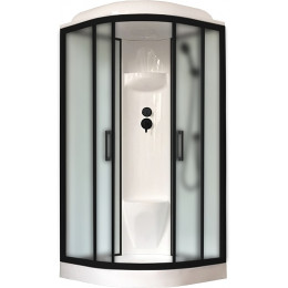 Royal Bath Душевая кабина HK RB 100HK6-WC-BL 100x100 стекло матовое профиль черный матовый