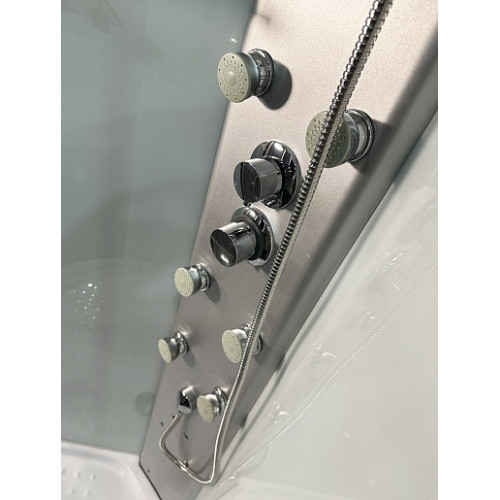 Royal Bath Душевая кабина HKST RB 90HKST-WT 90x90 с г/м с хамамом стекло прозрачное профиль белый
