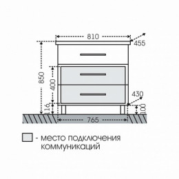 СанТа Мебель для ванной Омега 80 Фостер напольная