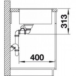 Кухонная мойка Blanco Subline 340/160-F, белый