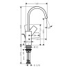 Смеситель для раковины Hansgrohe Vivenis 75030670 черный матовый