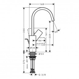 Смеситель для раковины Hansgrohe Vivenis 75030670 черный матовый