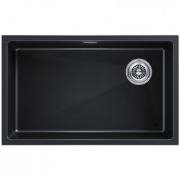 Мойка для кухни Paulmark Lumi UNI-SKEW LU74SK-BLM 74x44 черный металлик