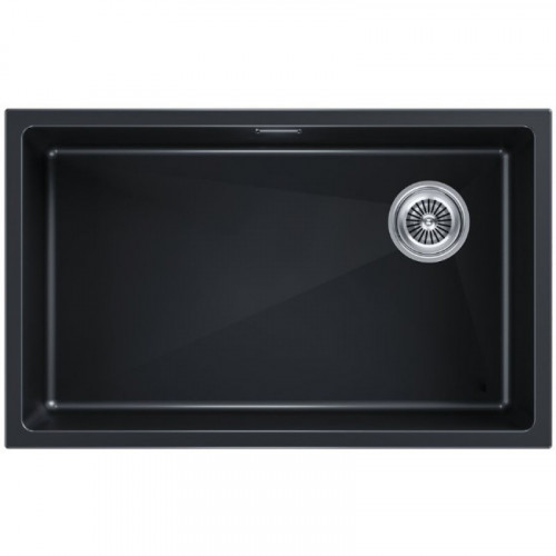 Мойка для кухни Paulmark Lumi UNI-SKEW LU74SK-BLM 74x44 черный металлик