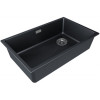 Мойка для кухни Paulmark Lumi UNI-SKEW LU74SK-BLM 74x44 черный металлик