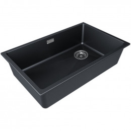 Мойка для кухни Paulmark Lumi UNI-SKEW LU74SK-BLM 74x44 черный металлик