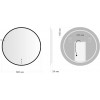 Aquanet Зеркало Контур 60x60 Led TX с подсветкой черное