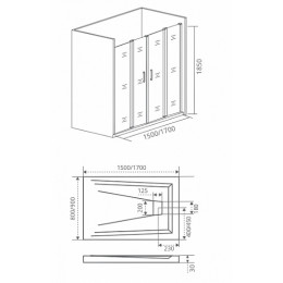 Good Door Душевое ограждение INFINITY WTW-TD-150-G-CH