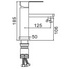 Смеситель для раковины Frap F10802-6 черный матовый