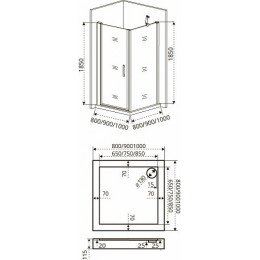 Good Door Душевой уголок FANTASY CR-80-С-CH