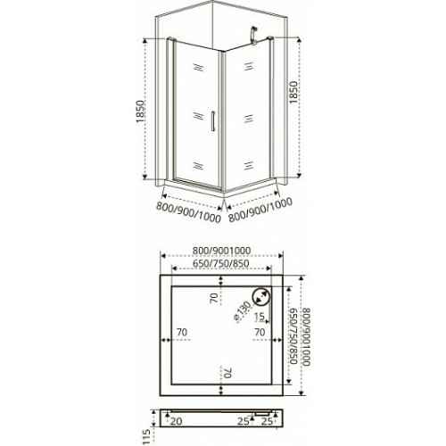 Good Door Душевой уголок FANTASY CR-80-С-CH