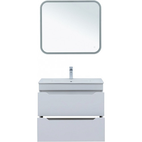 Aquanet Тумба с раковиной Практика 80 подвесная белая