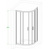 Royal Bath Душевой уголок RB 100HKD-T-BL 100х100х185