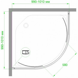 Royal Bath Душевой уголок RB 100HKD-T-BL 100х100х185